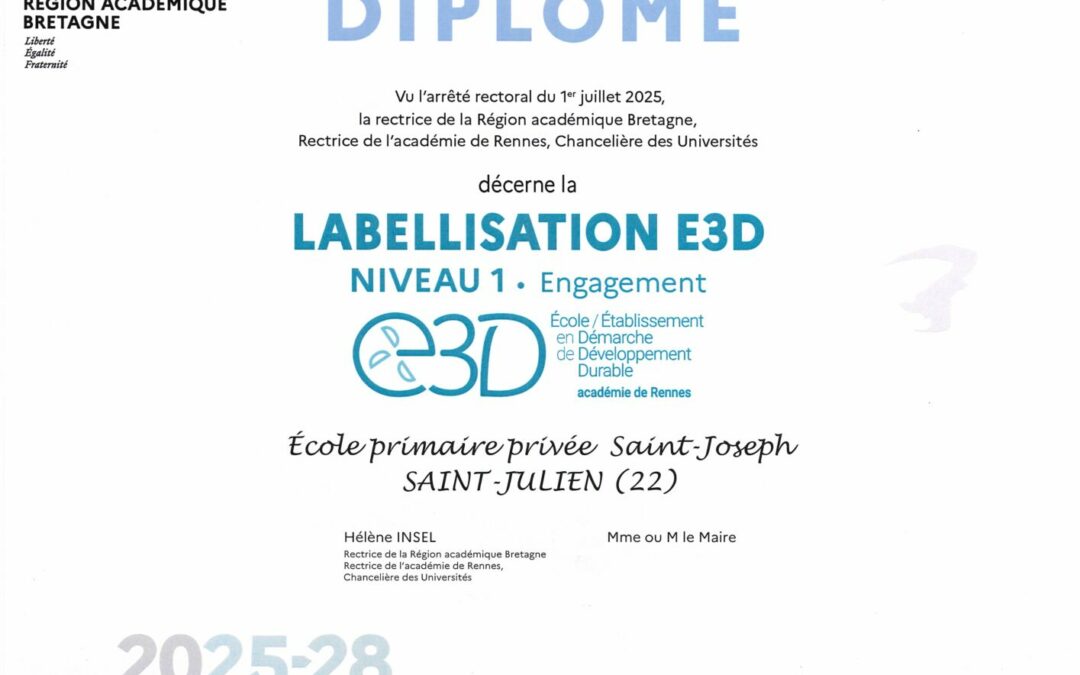 L&rsquo;école labellisée E3D